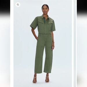 Pistola Green Utility Jumpsuit with Relaxed Fit